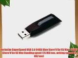Verbatim SuperSpeed USB 3.0 64GB Blue Store'N'Go V3 Max 49807 (Store'N'Go V3 Max Reading speed