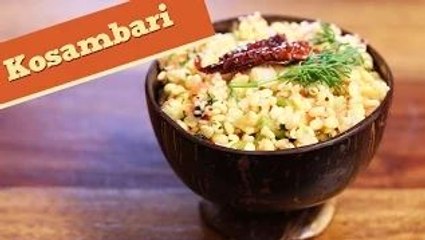 Kosambari | Quick & Healthy Vegetarian Salad Recipe | Divine Taste With Anushruti