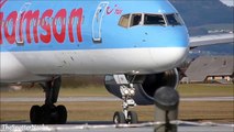 Thomson 757 takeoff at Salzburg Airport