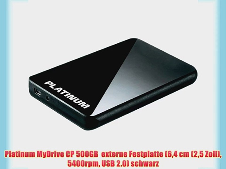 Platinum MyDrive CP 500GB  externe Festplatte (64 cm (25 Zoll) 5400rpm USB 2.0) schwarz