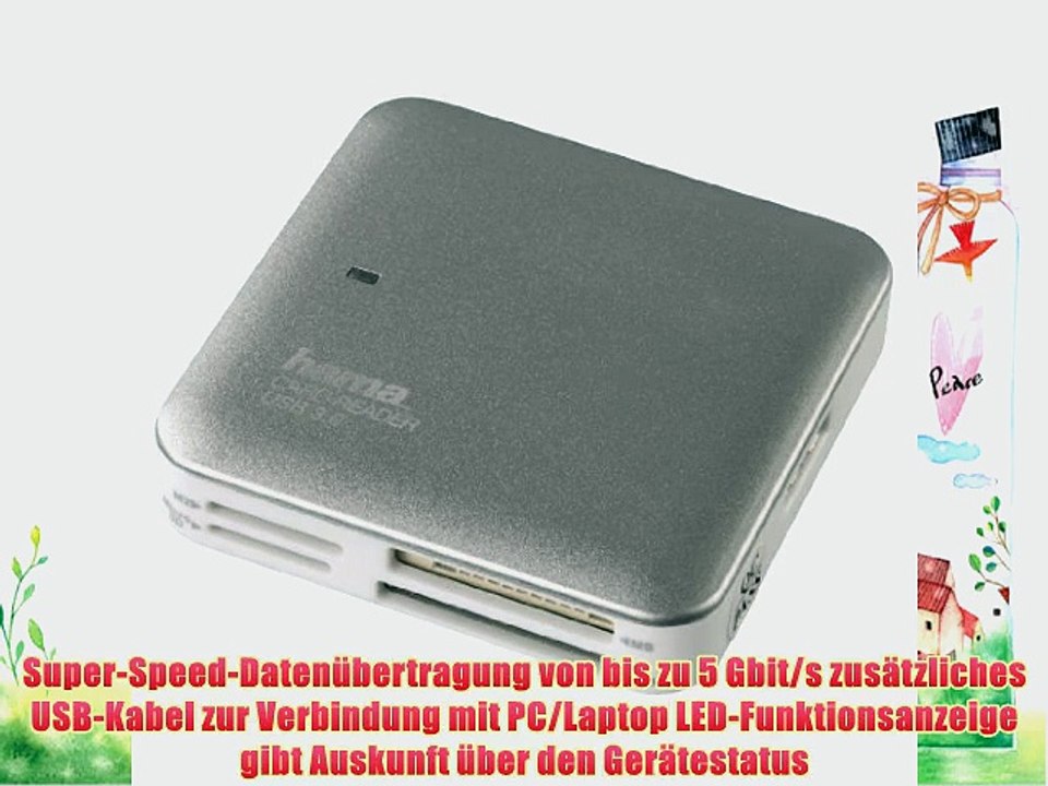 Hama 00053242 Multi-Kartenleser USB 3.0 wei?/silber