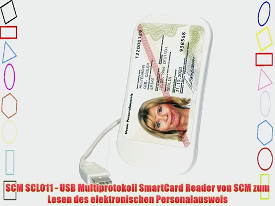 SCM SCL011 - USB Multiprotokoll SmartCard Reader von SCM zum Lesen des elektronischen Personalausweis