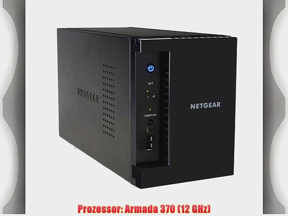 Netgear RN10211D-100EUS ReadyNAS 102 NAS-System 2TB (89 cm (35 Zoll) 2-Bay SATA II 2x USB 3.0)