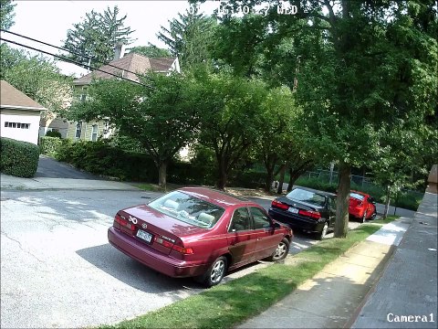 Stupid Neighbor hits Car and drives off in front of camera...