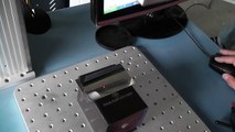 Fiber laser marking on stainless steel, shining surface China fiber laser marking machine