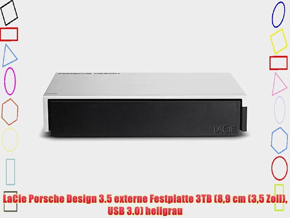 LaCie Porsche Design 3.5 externe Festplatte 3TB (89 cm (35 Zoll) USB 3.0) hellgrau