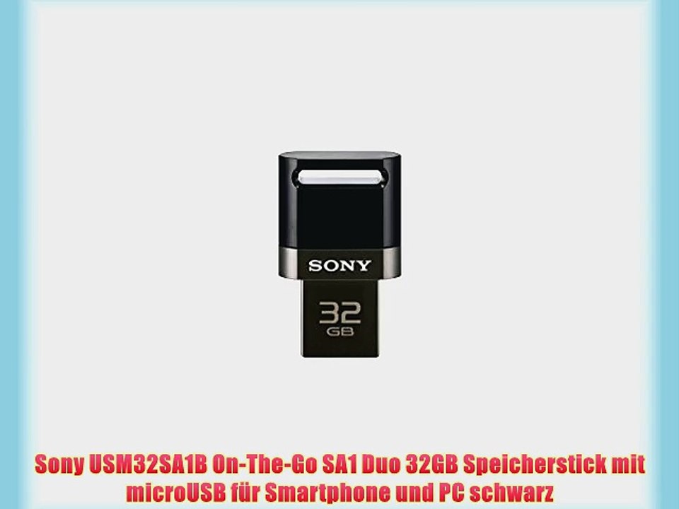 Sony USM32SA1B On-The-Go SA1 Duo 32GB Speicherstick mit microUSB f?r Smartphone und PC schwarz