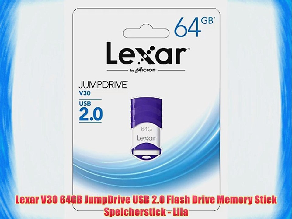 Lexar V30 64GB JumpDrive USB 2.0 Flash Drive Memory Stick Speicherstick - Lila