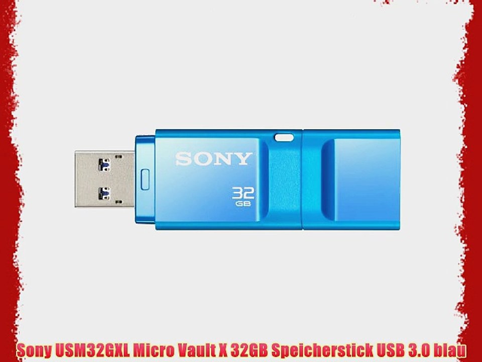 Sony USM32GXL Micro Vault X 32GB Speicherstick USB 3.0 blau