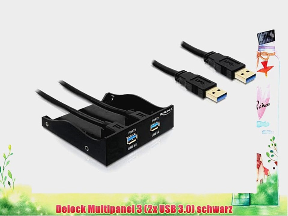 Delock Multipanel 3 (2x USB 3.0) schwarz