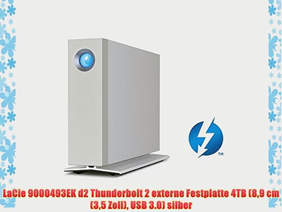 LaCie 9000493EK d2 Thunderbolt 2 externe Festplatte 4TB (89 cm (35 Zoll) USB 3.0) silber