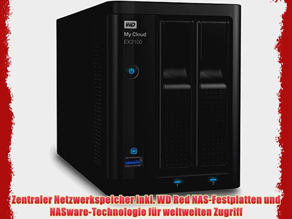 WD My Cloud Expert Serie EX2100 NAS-System 8TB (89 cm (35 Zoll) 5400rpm 64MB Cache SATA III)