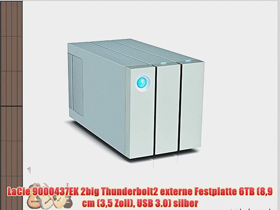LaCie 9000437EK 2big Thunderbolt2 externe Festplatte 6TB (89 cm (35 Zoll) USB 3.0) silber