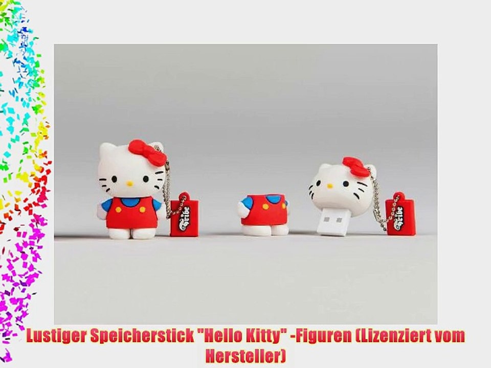 Tribe FD004403 Hello Kitty Pendrive Figur 8 GB Speicherstick Lustig USB Flash Drive 2.0 Memory
