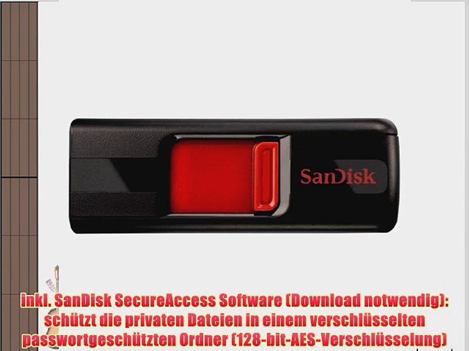 SanDisk Cruzer 64GB USB-Stick USB 2.0 schwarz / rot