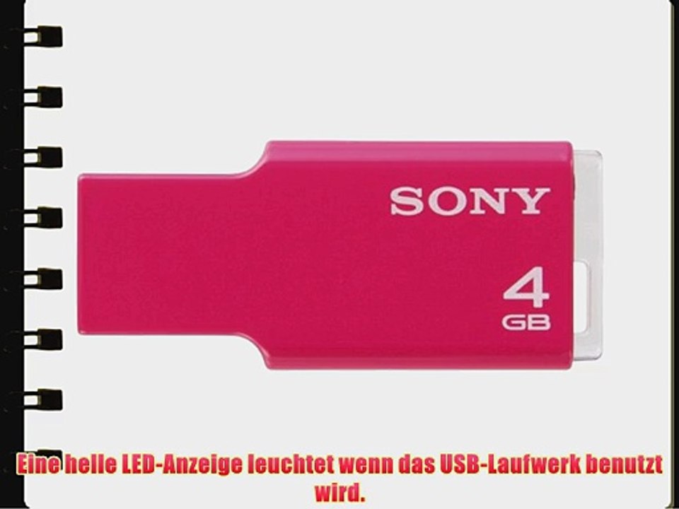Sony USM4GMP Microvault Style 4GB Speicherstick USB 2.0 pink