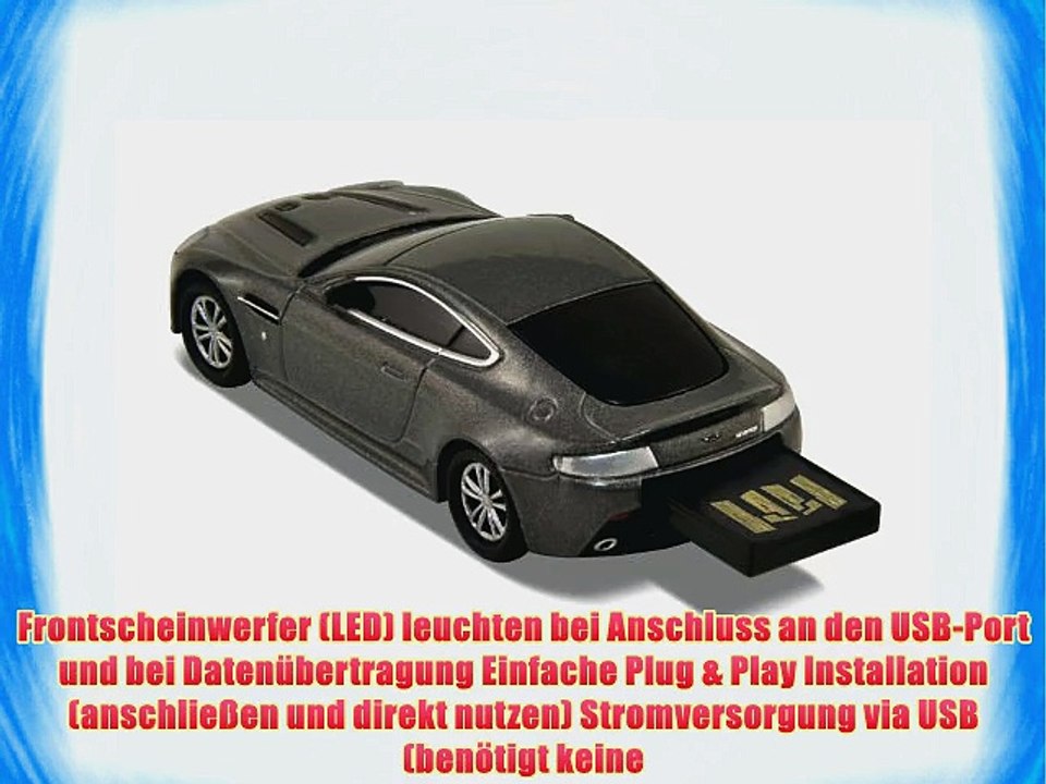 Autodrive Aston Martin V12 Vantage 8 GB USB-Stick im Auto-Design USB 2.0 anthrazit