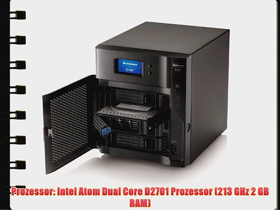 Lenovo 70CM9000EA EMC PX4-400D 0TB NAS-Desktop (Intel Atom D2701 21GHz 2GB RAM 4-Bay Diskless