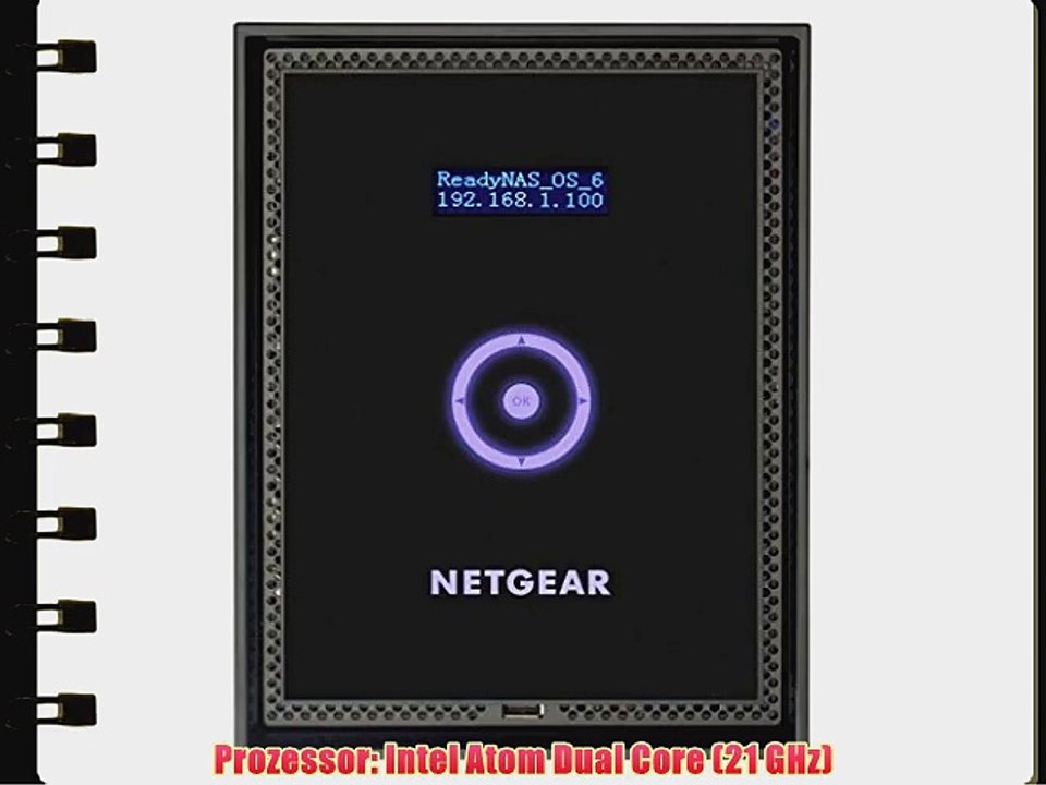 Netgear RN31600-100EUS 316 NAS-System (89 cm (35 Zoll) Intel Atom D270x 21GHz 2GB RAM 6-Bay