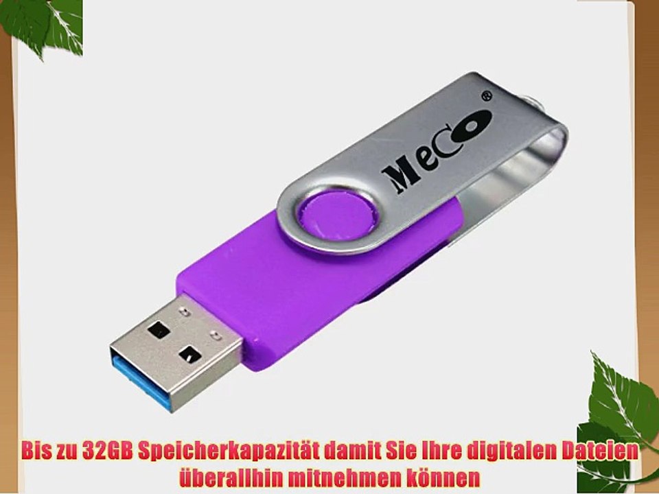 MECO USB 3.0 Stick Spreicherstick USB 3.0 32GB Lila