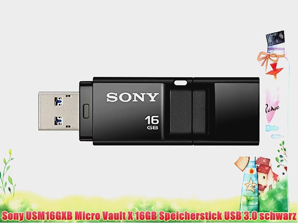 Sony USM16GXB Micro Vault X 16GB Speicherstick USB 3.0 schwarz