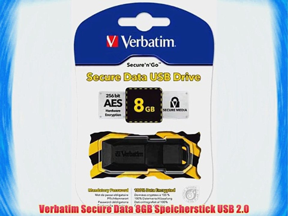 Verbatim Secure Data 8GB Speicherstick USB 2.0