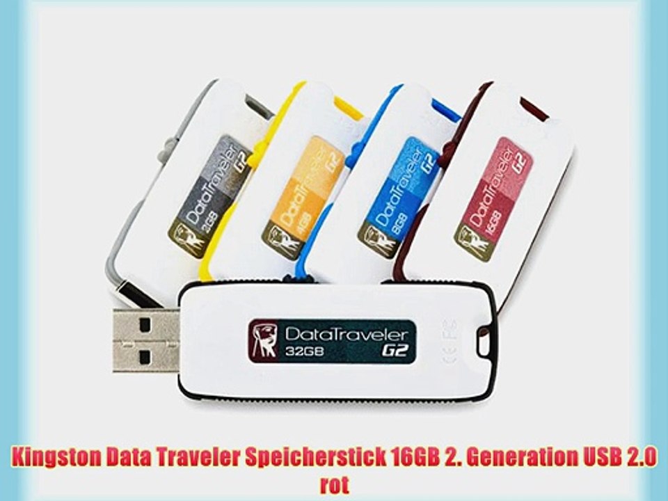 Kingston Data Traveler Speicherstick 16GB 2. Generation USB 2.0 rot