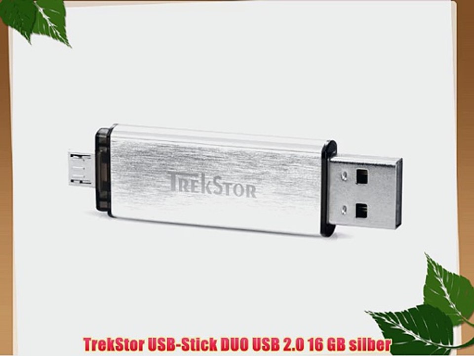 TrekStor USB-Stick DUO USB 2.0 16 GB silber