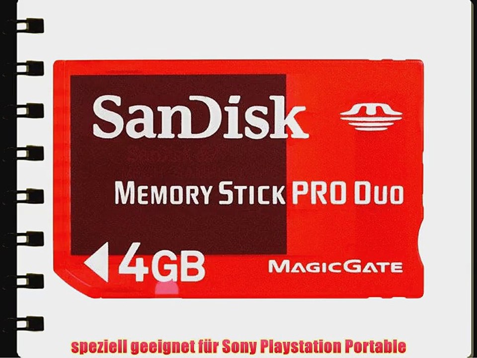 SanDisk - Memory Stick Pro Duo Speicherkarte (4GB) (Rot)