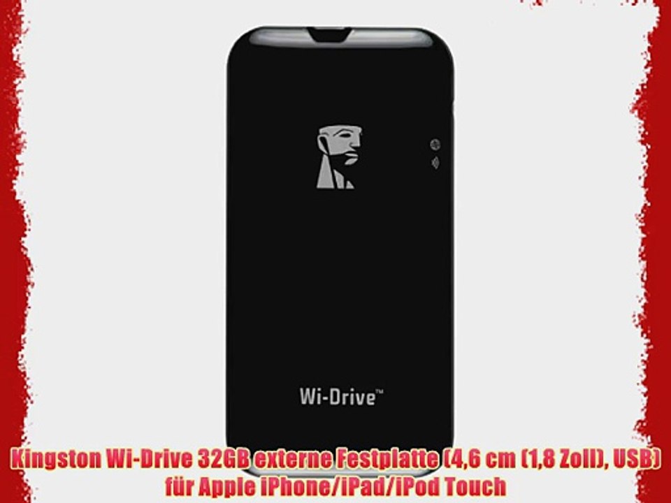 Kingston Wi-Drive 32GB externe Festplatte (46 cm (18 Zoll) USB) f?r Apple iPhone/iPad/iPod