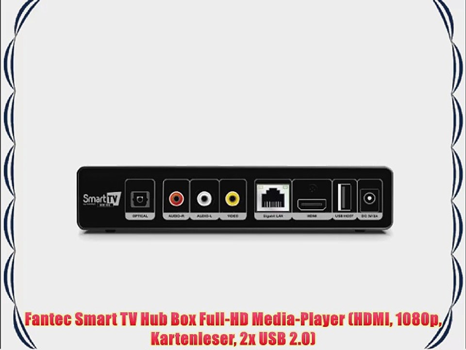 Fantec Smart TV Hub Box Full-HD Media-Player (HDMI 1080p Kartenleser 2x USB 2.0)