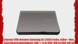 Samsung SE-218CN/RSSS Ultra Slim-Line externer DVD 8x Brenner silber