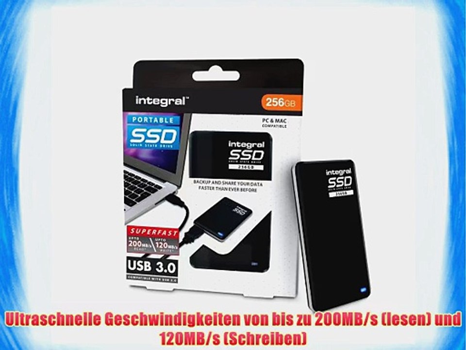 Integral Tragbare SSD mit USB 3.0 256 GB (Herstellergr??e : 256GB)