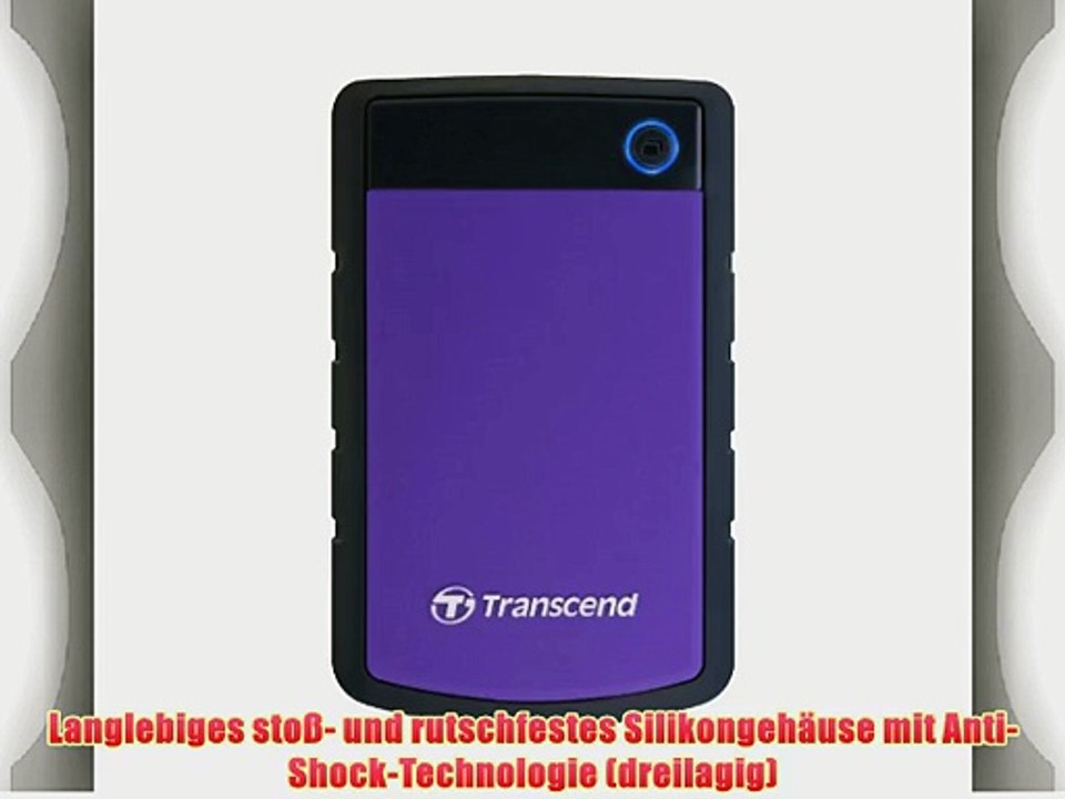 Transcend StoreJet H3P 500GB Externe Anti-Shock Festplatte (635 cm (25 Zoll) 5400rpm 8 MB USB