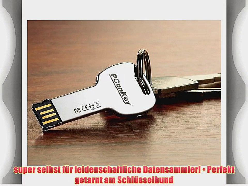 PConKey 64 GB USB-Speicherstick sticKey wasserdicht silber