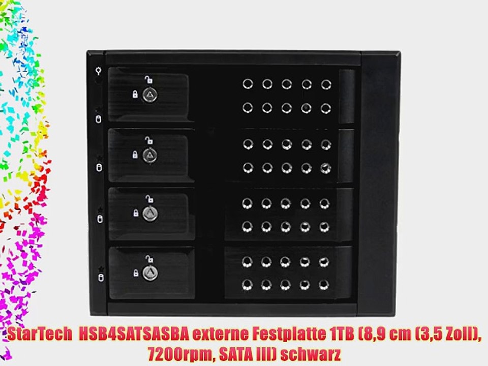 StarTech  HSB4SATSASBA externe Festplatte 1TB (89 cm (35 Zoll) 7200rpm SATA lll) schwarz
