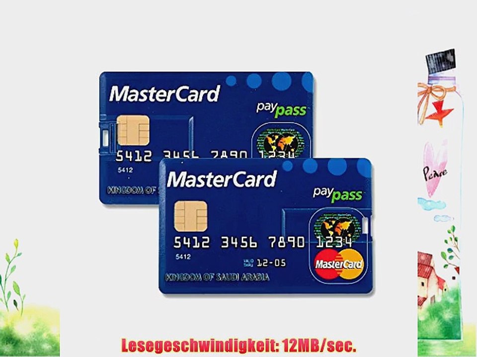 32 GB Speicherkarte in Scheckkartenform MasterCard USB