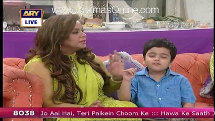 See What Saadia Imam's Son Doing in Live Morning Show that made Nida Yasir Laugh