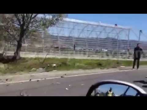 Aksident ne aksin rrugor Lezhë-Milot kilometri i dytë.