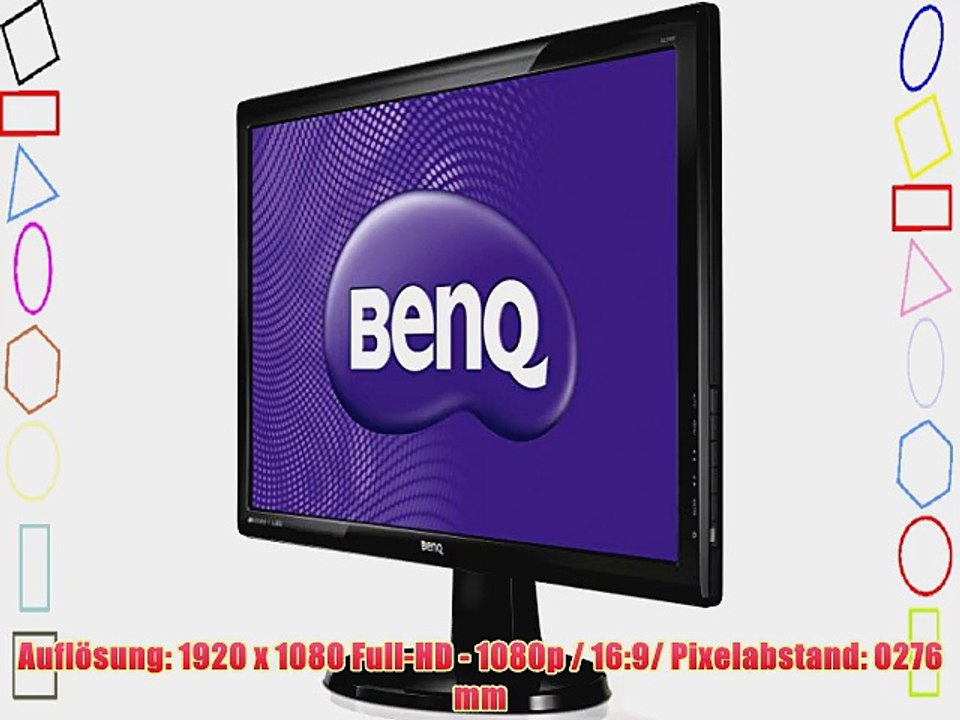 BenQ GL2450 61 cm (24 Zoll) LED-Monitor (DVI-D VGA 5ms Reaktionszeit) schwarz