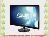 Asus VS278Q 686 cm (27 Zoll) Monitor (Full HD VGA HDMI DisplayPort 1ms Reaktionszeit) schwarz