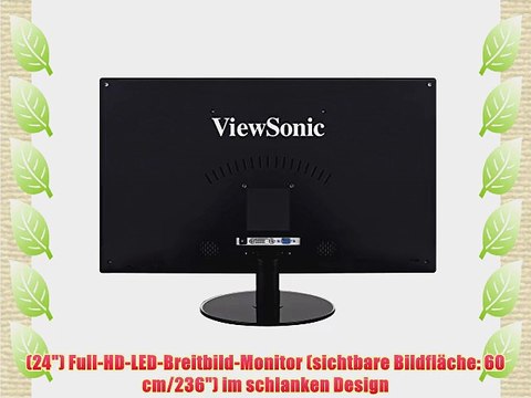 ViewSonic VX2409 599 cm (236 Zoll) LED-Monitor (DVI VGA 5ms Reaktionszeit) schwarz