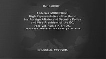 HRVP Federica MOGHERINI withs Fumio KISHIDA, Japanese Minister for Foreign Affairs