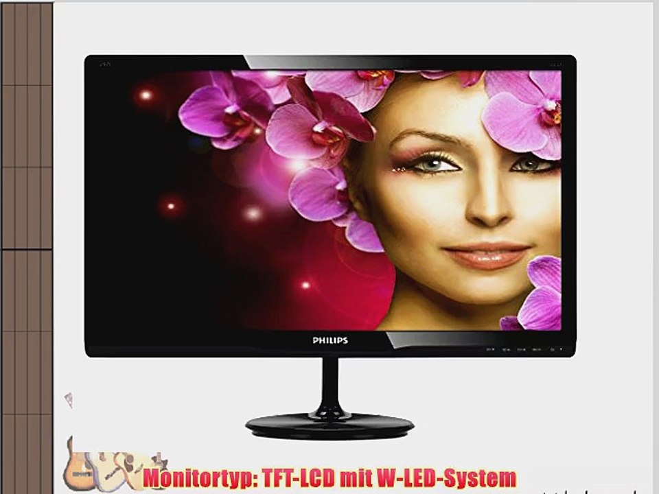 Philips 247E4LHAB  (236 Zoll) LED-Monitor (VGA HDMI 5ms Reaktionszeit) hochglanz-schwarz