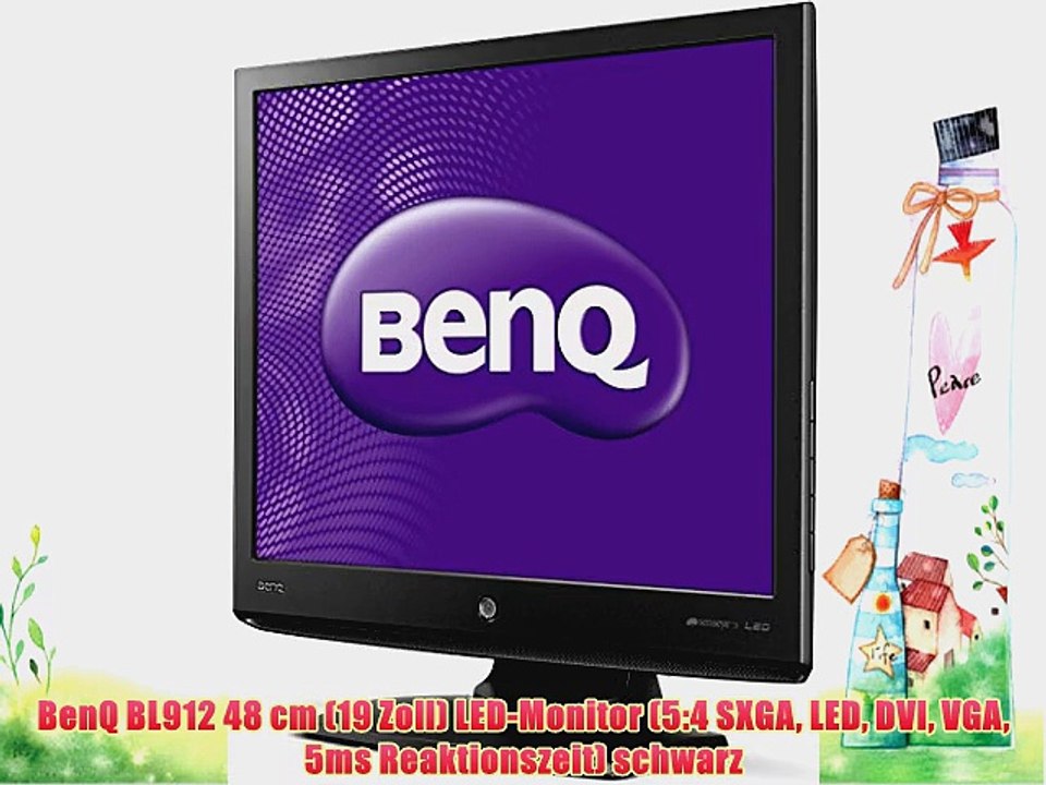 BenQ BL912 48 cm (19 Zoll) LED-Monitor (5:4 SXGA LED DVI VGA 5ms Reaktionszeit) schwarz