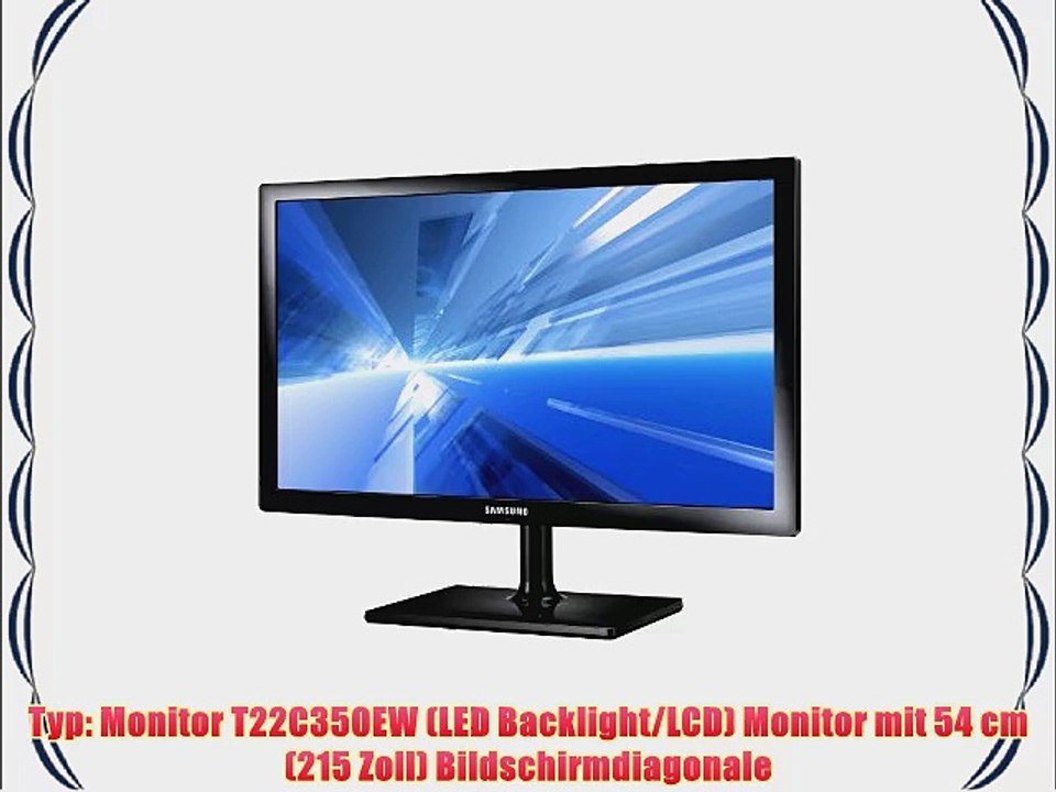 Samsung T22C350EW 54 cm (215 Zoll) LED-Monitor (VGA HDMI SCART USB 2ms Reaktionszeit) schwarz