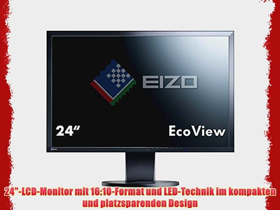 Eizo EV2416WFS3-BK 609 cm (24 Zoll) Monitor (VGA DVI D-Sub 5ms Reaktionszeit) schwarz