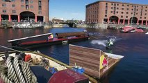 Wakeboard Contest on Unusual Features  Red Bull Harbour Reach