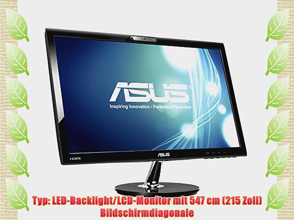 Asus VK228H 547 cm (215 Zoll) Monitor (Full HD VGA DVI HDMI 2ms Reaktionszeit) schwarz