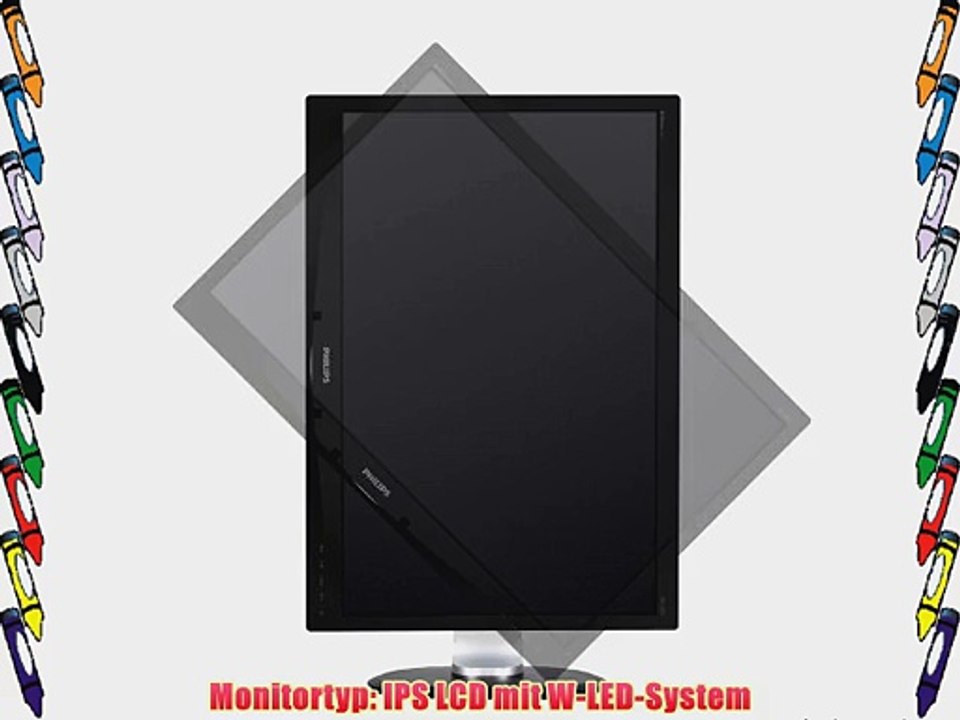 Philips 240P4QPYEB 61 cm (24 Zoll) LCD-Monitor (VGA DVI HDMI USB 14ms Reaktionszeit) schwarz